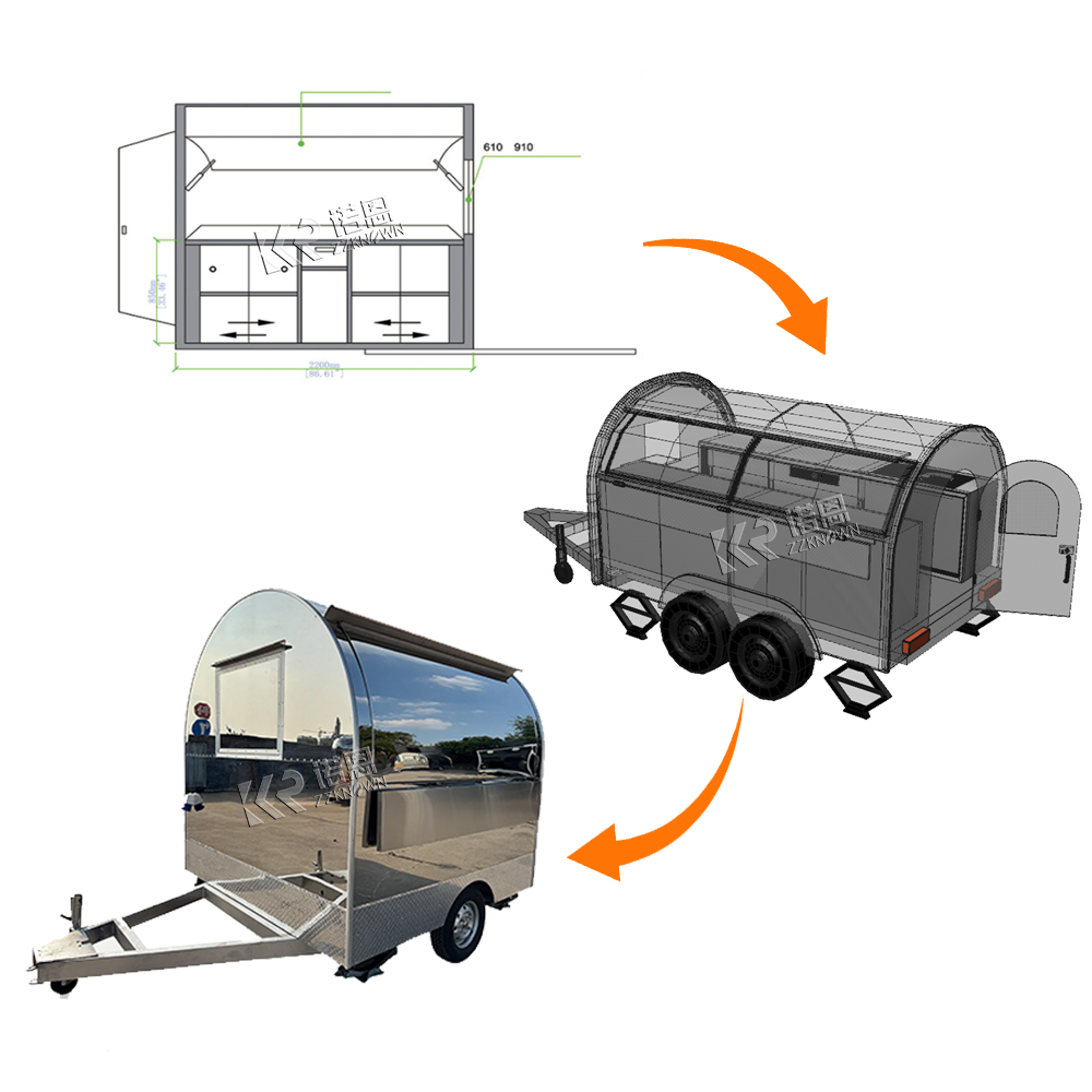 Remorque de restauration mobil - Hot Dog Vending Cart avis et prix