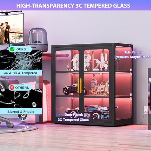Vitrine avec portes en verre e - Glass Cabinet Display avis et prix
