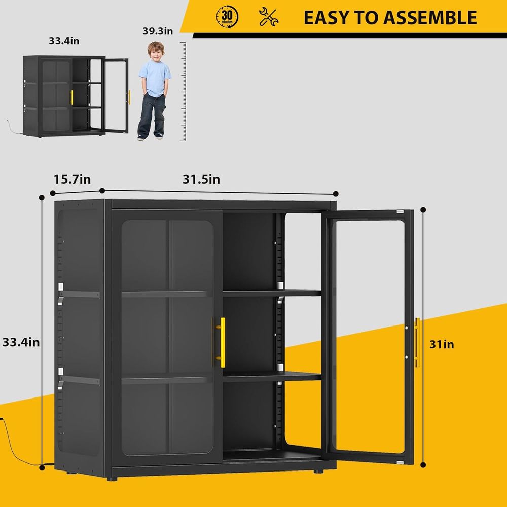 Vitrine haute de 34 pouces ave - Glass Cabinet Display avis et prix