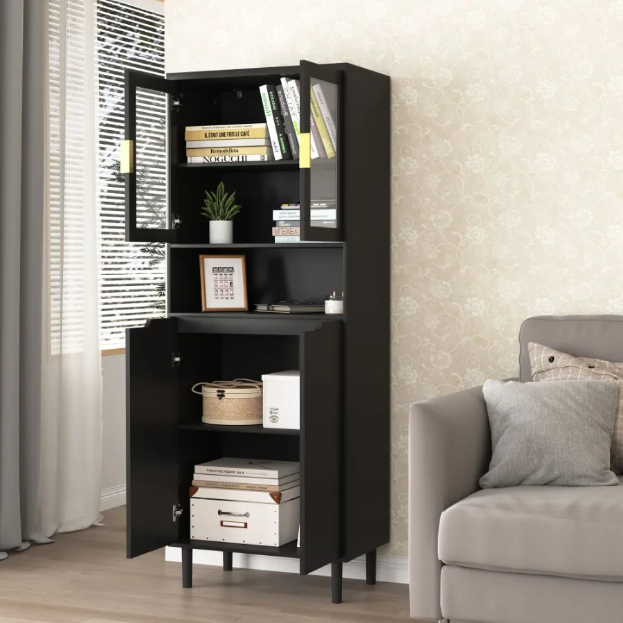 Armoire de rangement haute ave - Glass Cabinet Display avis et prix