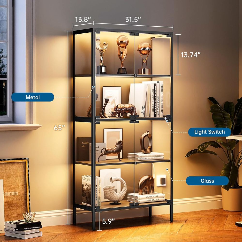 Vitrine en verre éclairée par  - Glass Cabinet Display avis et prix