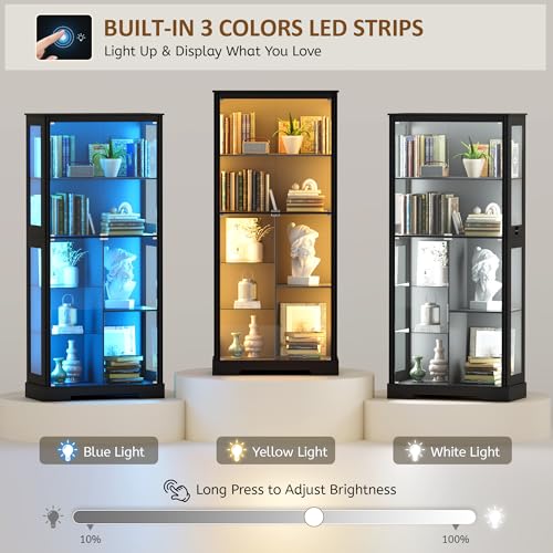 Vitrine en verre de 71 pouces  - Glass Cabinet Display avis et prix