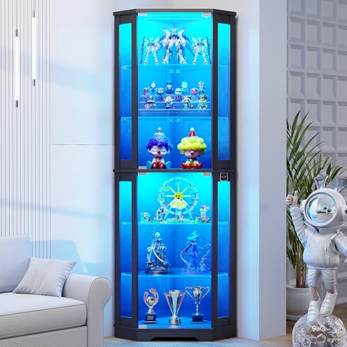 Vitrine d'angle de 71 pouces d - Glass Cabinet Display avis et prix
